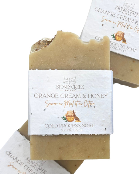 Natural Soap | Orange Cream and Honey - Sweet Orange, Vanilla + Local Honey Soap