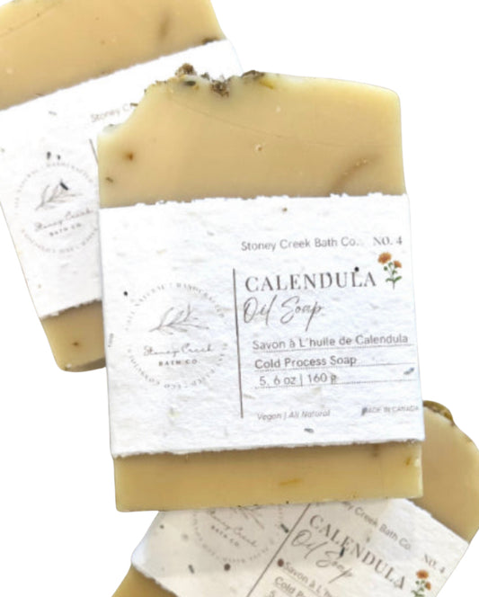Natural Soap | Calendula Oil - Lemongrass + Calendula Flower Soap