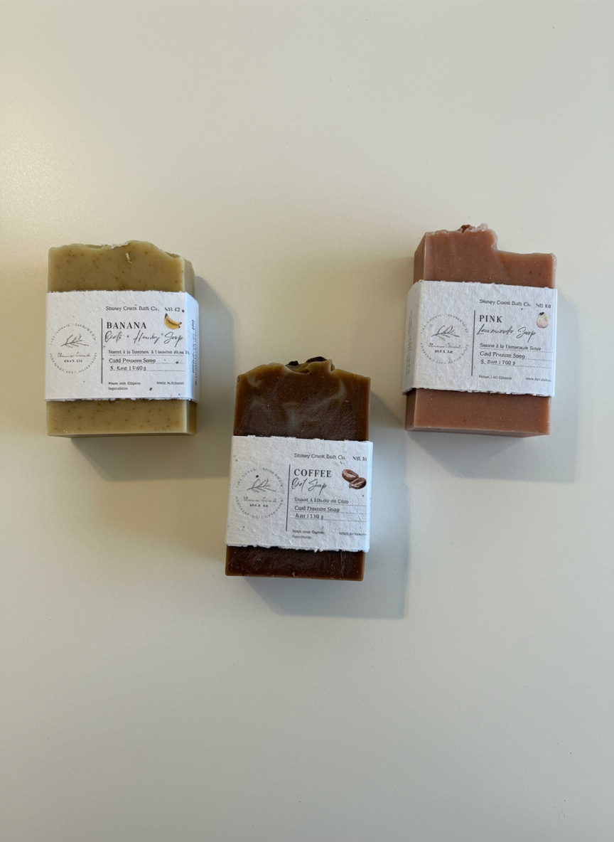 Natural Soap | Banana Oats + Honey - Creamy Unscented Soap with Colloidal Oats + Manuka Honey