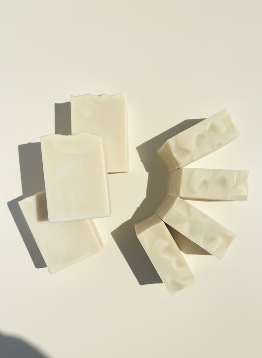 Natural Soap | Shea Butter Soap - Unscented Soap with Olive Oil + Shea Butter