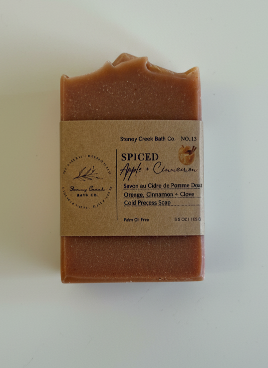 Natural Soap | Spiced Apple + Cinnamon - Fresh Apple Cider, Sweet Orange, Cinnamon + Clove