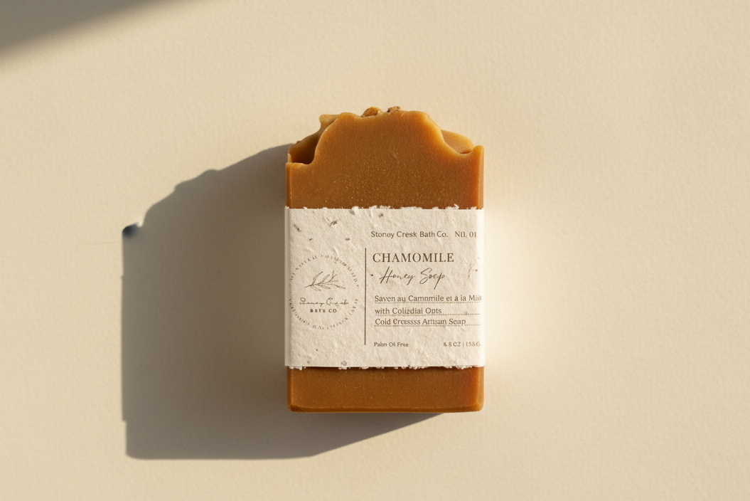 Chamomile + Honey Soap | Unscented Artisan Soap for Sensitive Skin